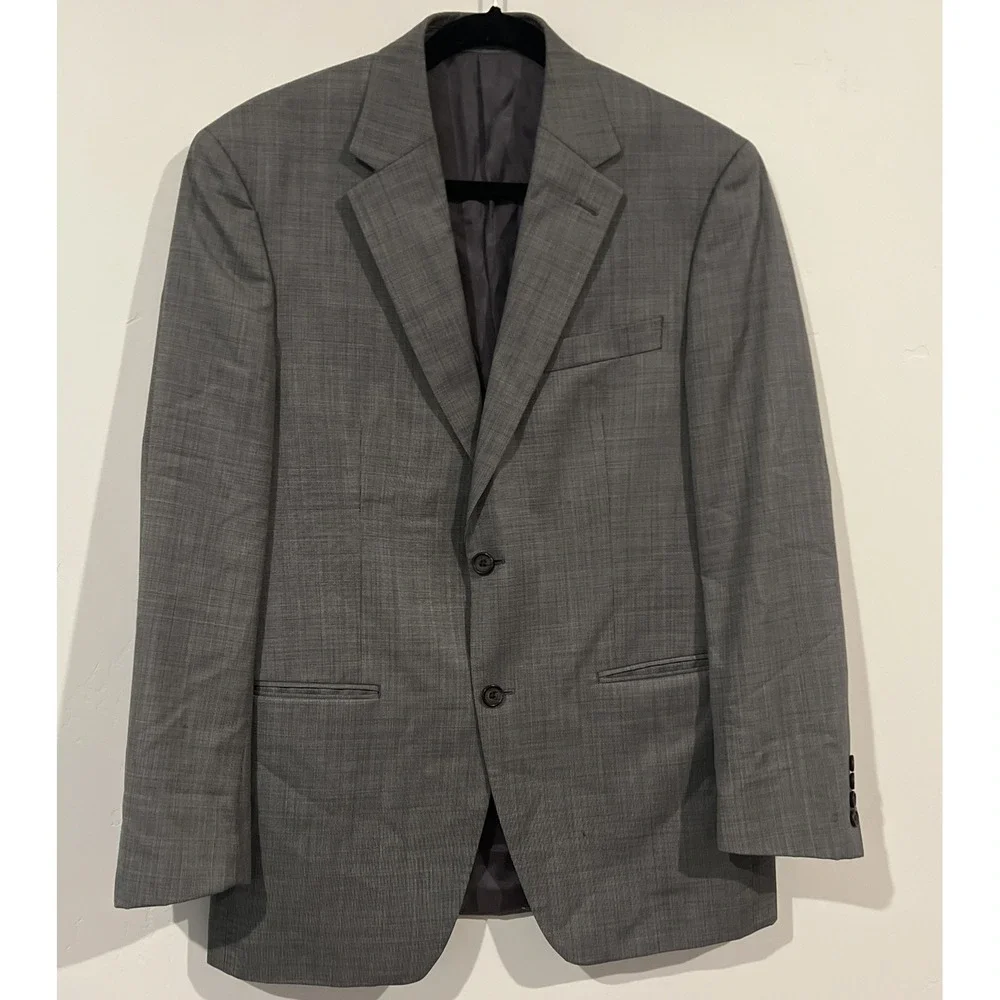 Lauren Ralph Lauren Men's Gray Sport Coat Jacket Blazer 38R 100% Wool